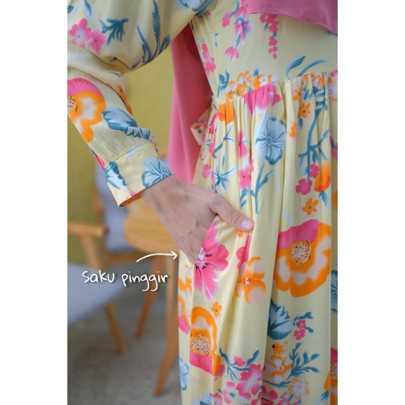 Anjani Dress by Aliyah Butik - Ukuran S M L XL XXL XXXL 5L Gamis Jumbo Dress Big Size