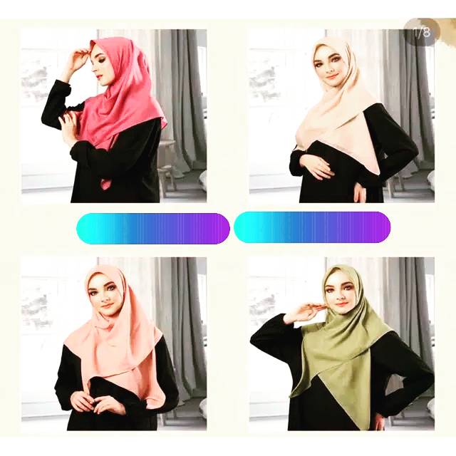 Jilbab warna polos ummama/premium voal