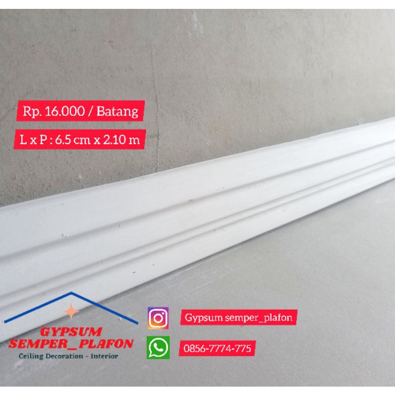 Lis Gypsum Biding / Tempel motif Tangga 2 Lebar 6.5 cm / List Gypsum semper plafon