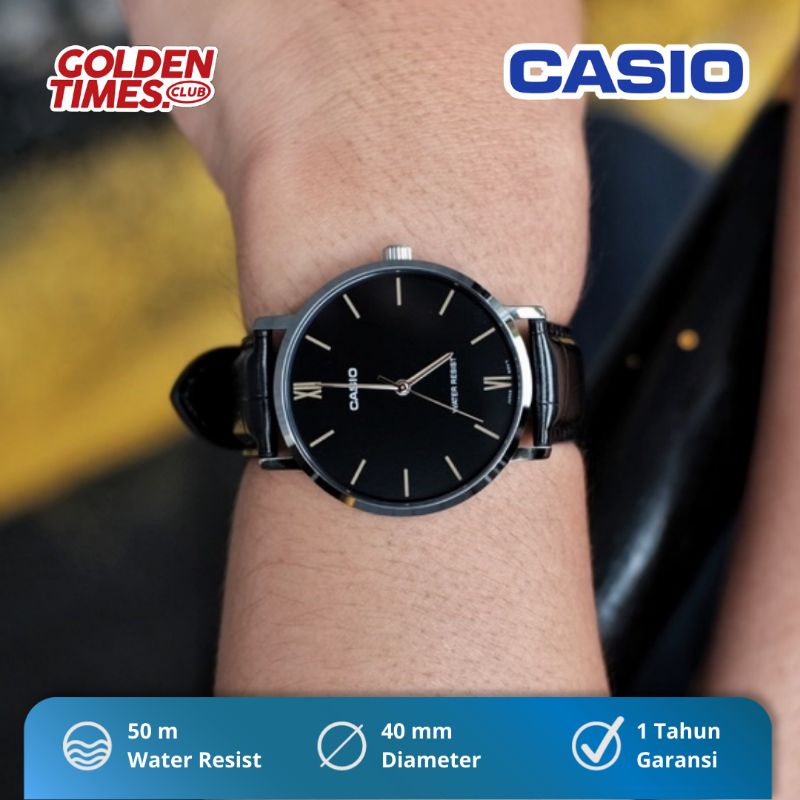 Jam Tangan Casio MTP-VT01L-1BUDF "Black"