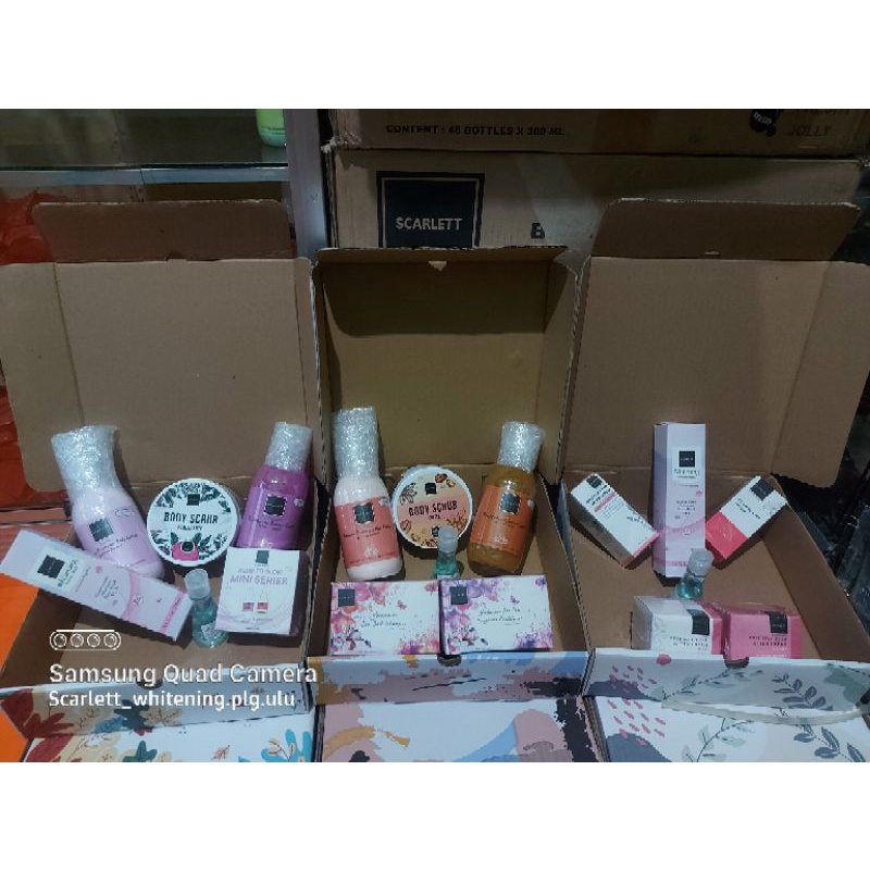 Paket Scarlett Whitening isi 5 free box (Mix sesuai selera)