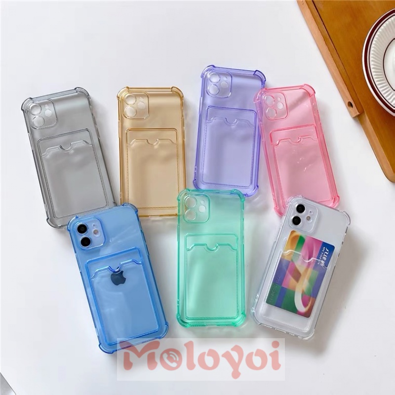 Casing Soft Case Iphone 8 7 6 6s Plus 12 Pro 11Pro Max XR Xs Max Dompet Kartu Tipis Card Wallet Simple Wallet