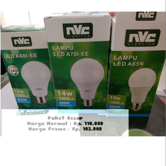 Paket lampu Led Nvc Watt Besar