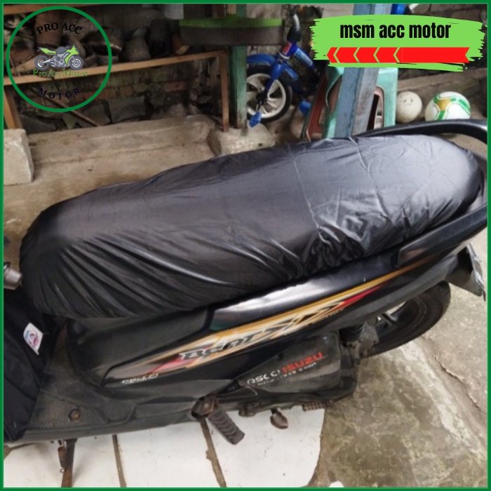 Cover Sarung Jok Motor Anti Air Fazzio Mio Beat Scoopy Genio Gear Fino Soul GT Vario 110 125 150 dll (cod)