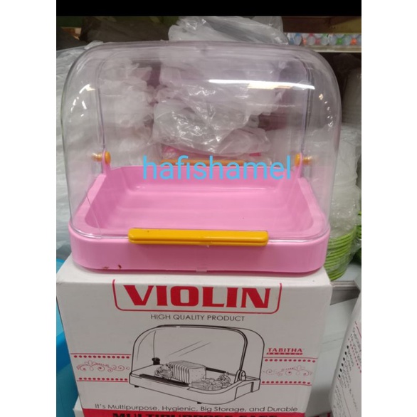 Tempat roti / kue makanan violin thabitha warna random free buble warp