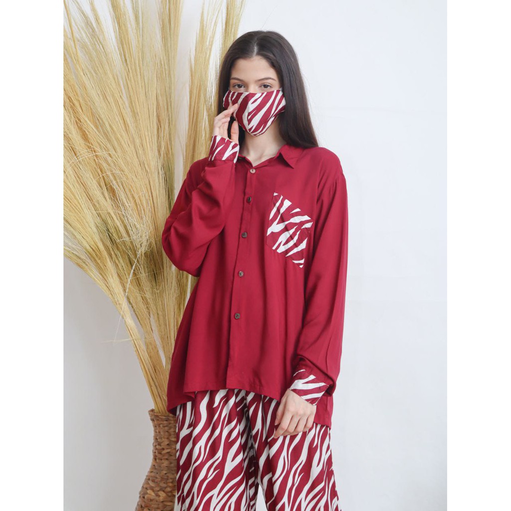 Baju Setelan wanita kekinian Lengan Panjang Motif  / Setelan Wanita / Babydoll / Pajamas