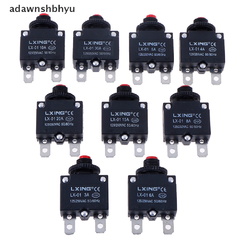 [adawnshbhyu] Pemutus Arus Overload Protector Switch Fuse 3A 4A 5A 6A 8A 10A 15A 20A 30A