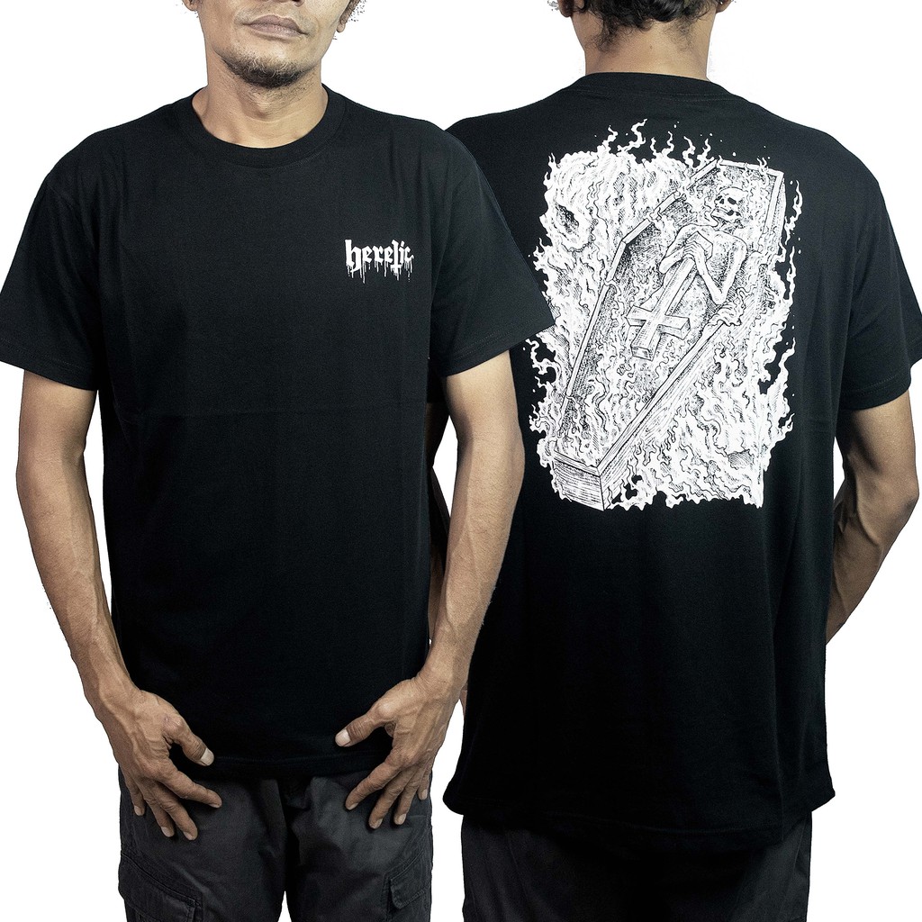 Heretic - T-Shirt - Burning Coffin