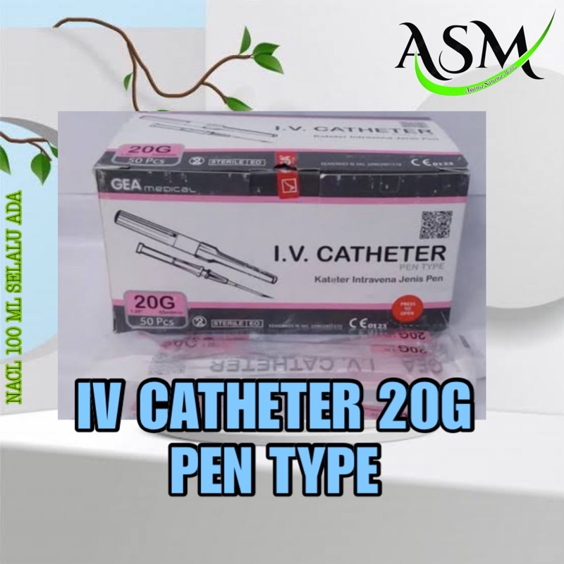 IV CATH 20G PCS PLUS PORT / PEN / BIASA KOMPLIT