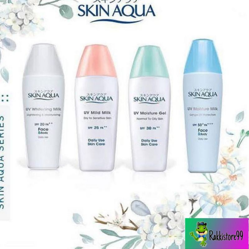 ❣️Rakkistore99❣️ SKIN AQUA UV Moisture Milk SPF 50 | Tone Up UV Essence | Moist Gel SPF 30 |  Mild Milk SPF 25 | Whitening Milk Spf50