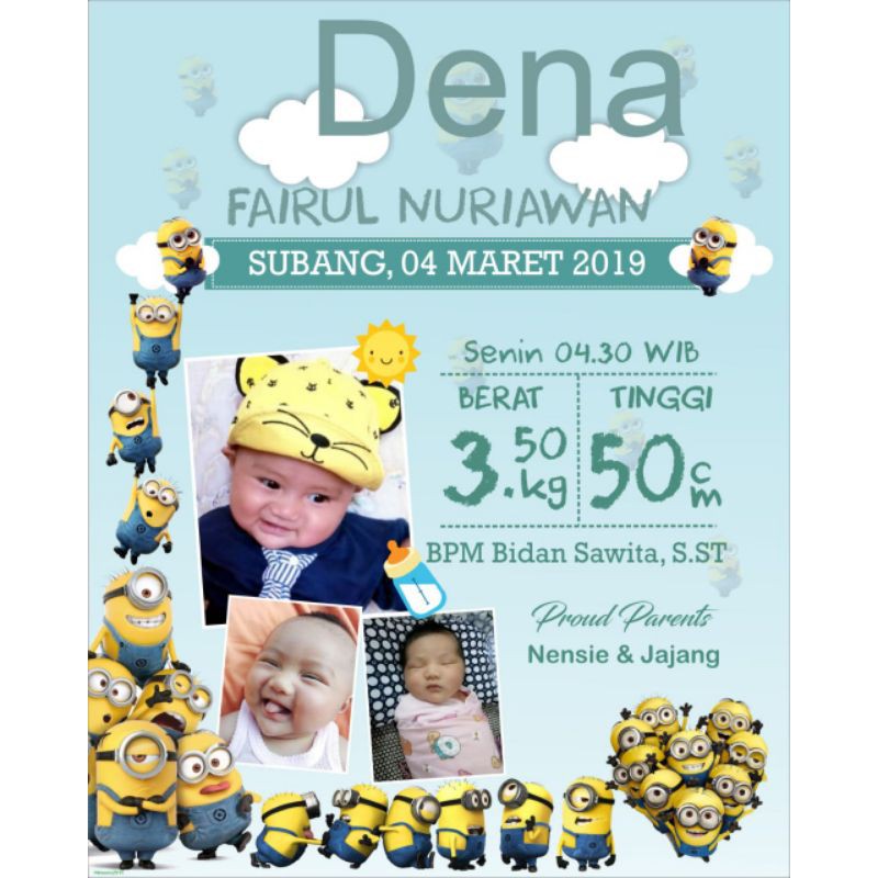 Biodata Bayi - Kado Bayi - Baby Bio Kado Lahir Bayi (8RP (21x30cm)-6