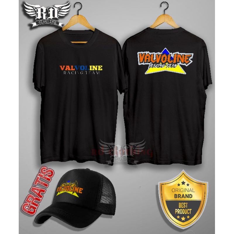 Baju Kaos Brigez Valvoline Racing Team Bonus Topi Keren