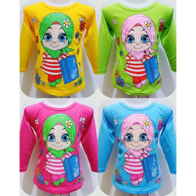 atasan/kaos anak-anak perempuan 2-9thn