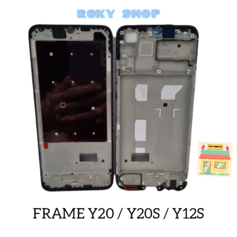 FRAME BEZZEL BEZEL TULANG TENGAH VIVO Y20 Y20S Y12S MIDDLE TATAKAN LCD MIDDLE ORIGINAL
