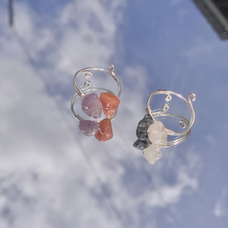 Wire Rings Two Stone