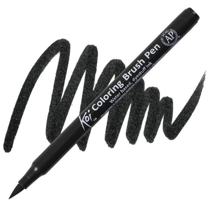 

kaligrafi-perlengkapan- sakura koi coloring brush pen - black #49 - harga satuan -perlengkapan-