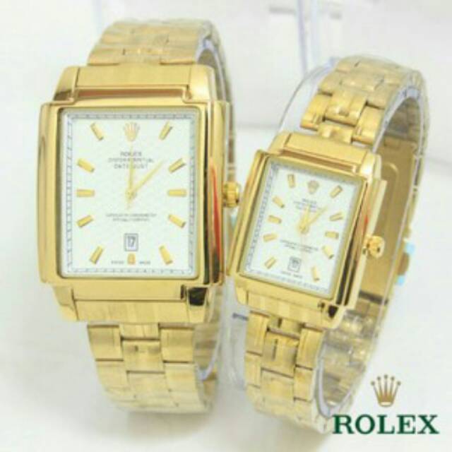 JAM TANGAN ROLEX COUPLE DATE GOLD KW SUPER