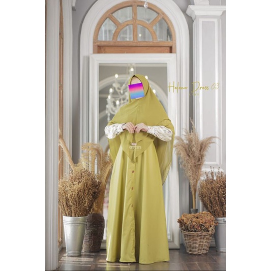 Helena Dress By Attin ( Gamis Dan Khimar Di Jual Terpisah )