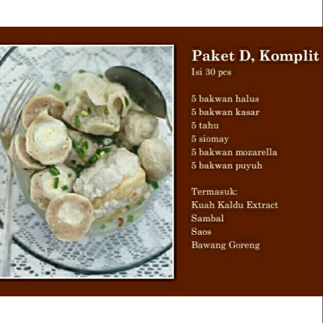 Bakwan campur bakso moza puyuh siomay tahu