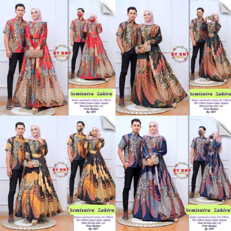BATIK COUPLE GAMIS SEMISUTRA COUPLE BATIK SEMISUTRA