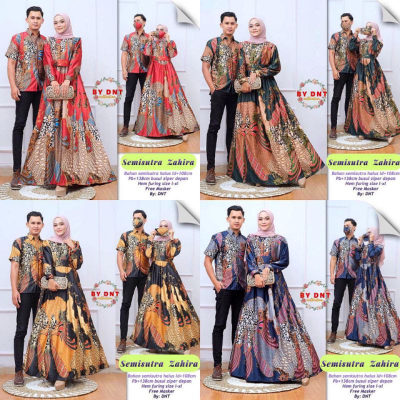 BATIK COUPLE GAMIS SEMISUTRA COUPLE BATIK SEMISUTRA