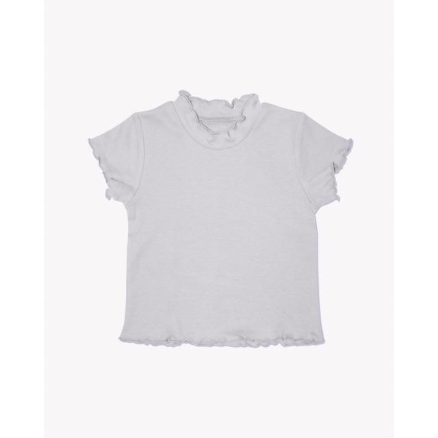 Cotton Cub Ruffle Shirt -Kaos Polos Anak Bayi Balita Toddler Organic Cotton-Grey