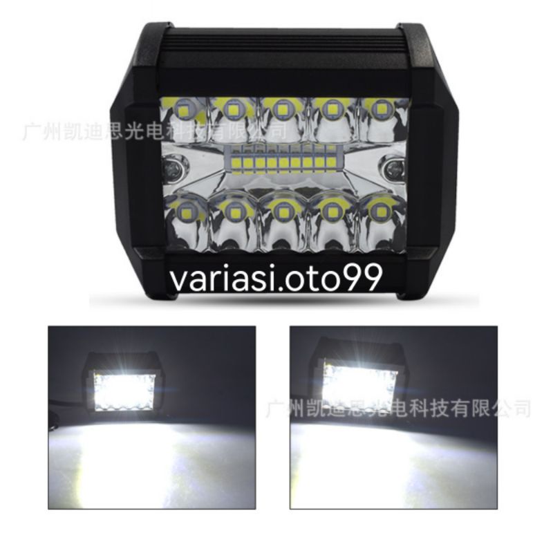 LAMPU TEMBAK SOROT LED CREE CWL 57W 20MATA LED PUTIH &amp; KUNING LAMPU TEMBAK MOBIL DAN MOTOR