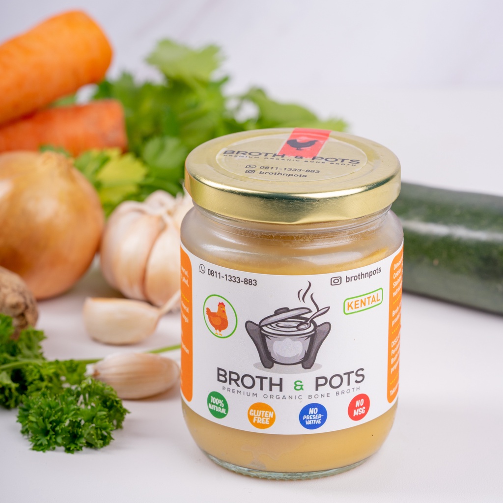

PAKET 2 JARS KENTAL - BROTH n POTS Premium Organic Chicken Bone Broth