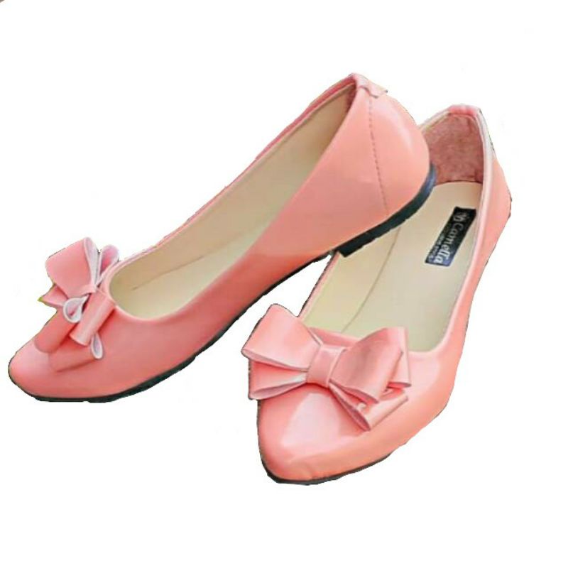 WR FLATSHOES  SEPATU WANITA FLATSHOES GLOSSY PREMIUM NS-2