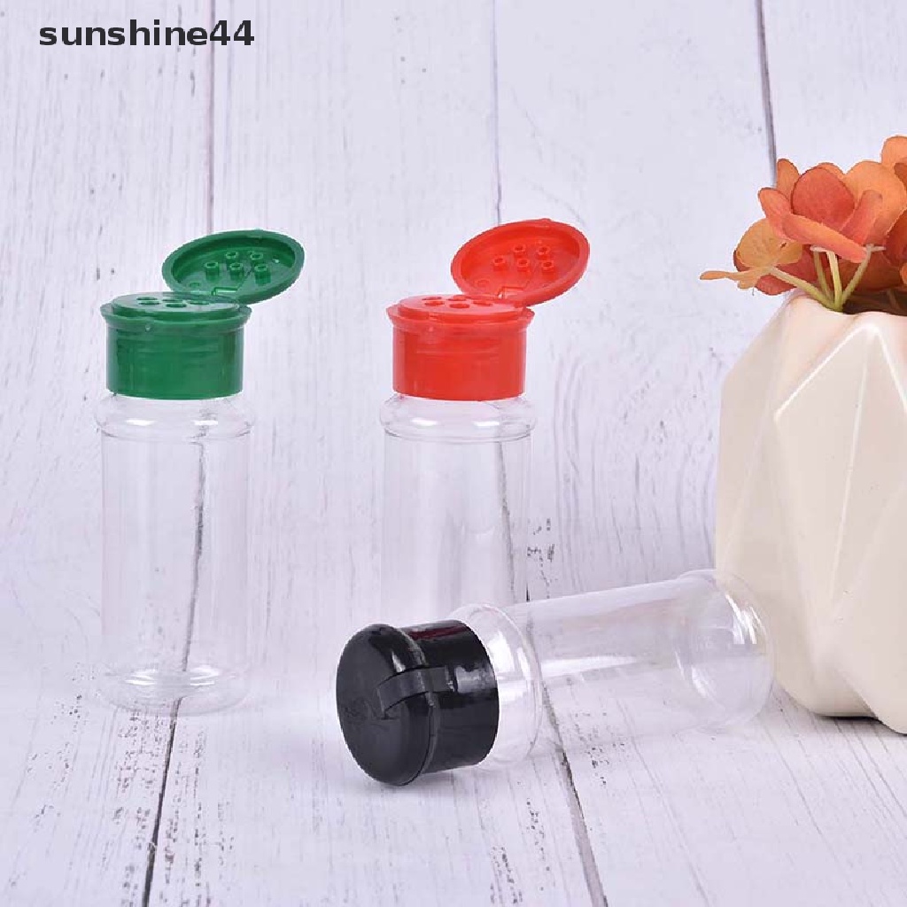 Sunshine 5pcs Botol Shaker Bumbu / Garam / Merica Bahan Plastik Untuk BBQ