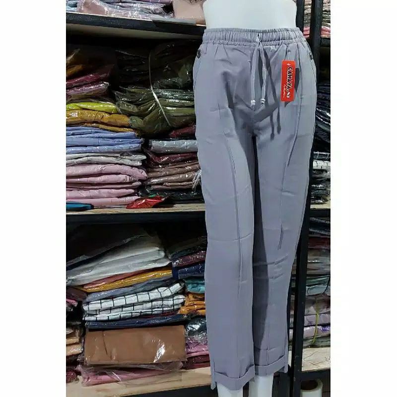 ZARRA BUTTON FULL KARET||BAGGY PANTS BUTTON FULL KARET BAHAN MOSCREP PREMIUM