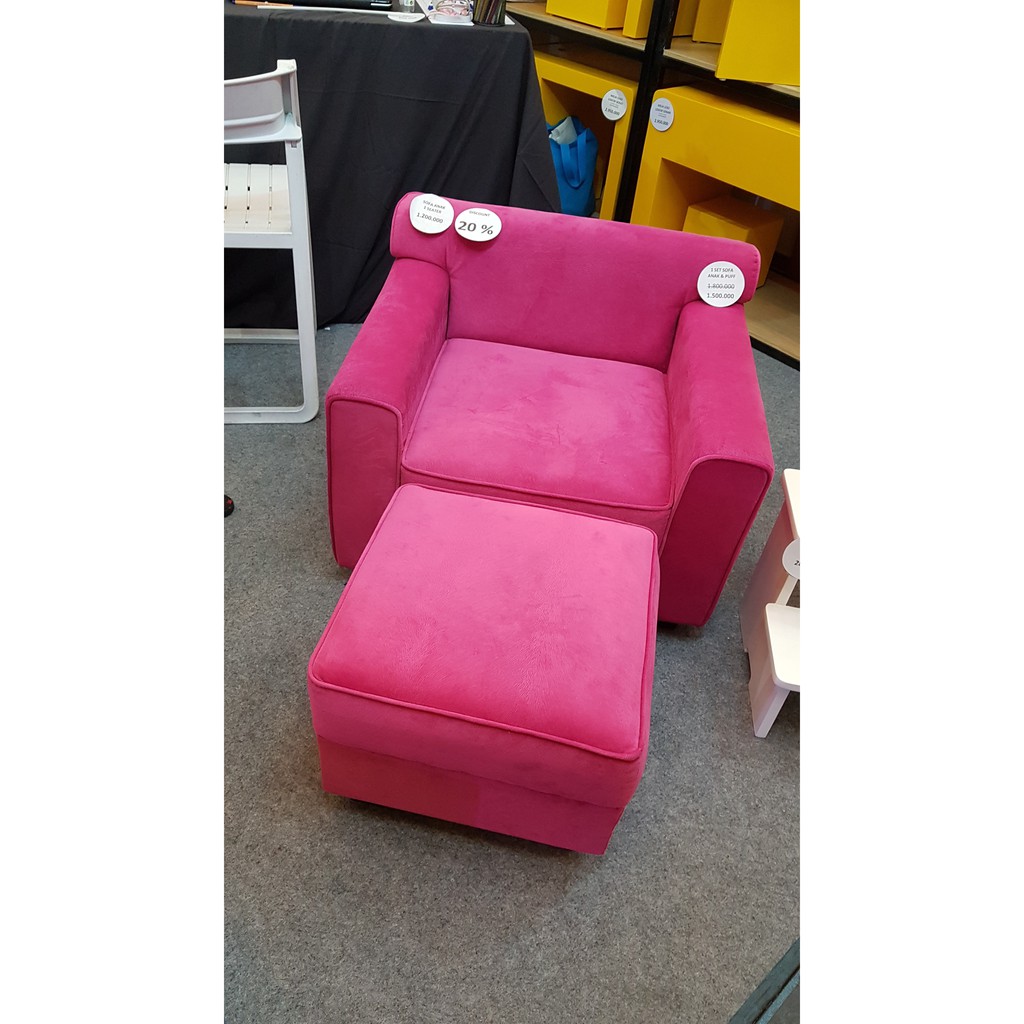 Sofa anak set dengan puff (EX DISPLAY)