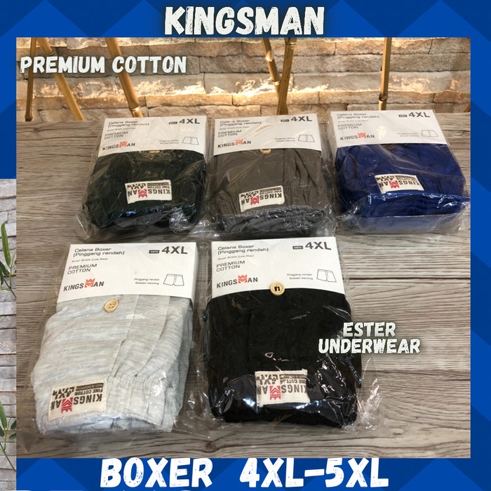 Celana Boxer Kingsman Super BIG SIZE Premium Cotton Isi 1 PCS