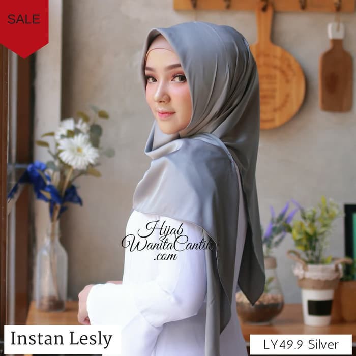 Pashimina Instan Hijab Kerudung Jilbab Pastan Instan Lesly Terbaru - Gold