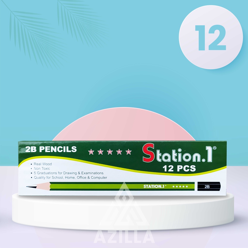

Pensil Station 2B 12 Pcs | Pensil Gambar Station.1 | Pencils 2B | Pensil 1000