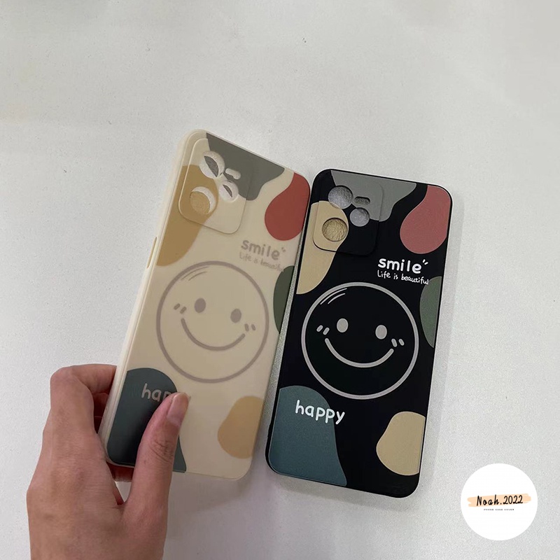 Soft Case TPU Desain Wajah Tersenyum Untuk RealMe 8 8Pro 7 7i Narzo 20pro 30A 6 6s 6i C3 C15 C20 C11 2021 C21Y 5 5i C25 C35 C25 C25s C31