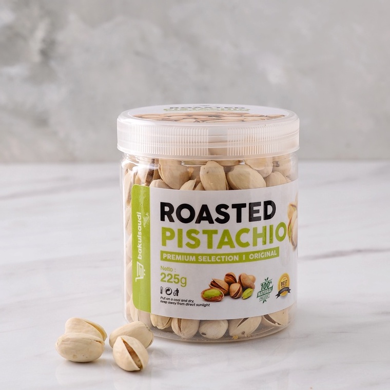 Kacang Pistachio Panggang Renyah Premium Original 100% Pistachios Roasted Kacang Fustuk Pistacio