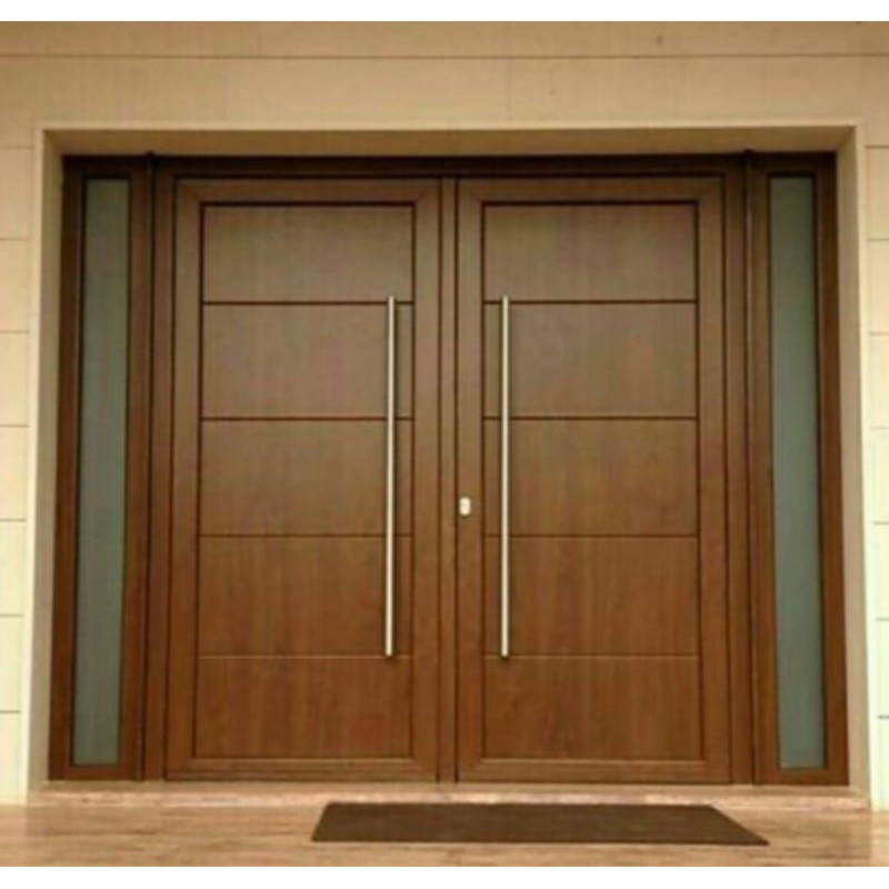 pintu depan kupu-kupu +kusen+2 jendela bahan kayu Meranti Mersawak super oven