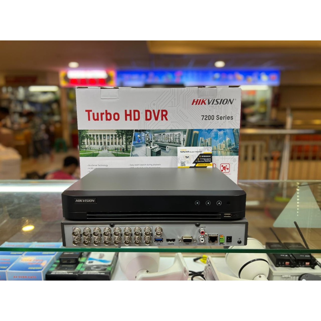 iDS-7216HQHI-M1/S DVR Hikvision 16CH Max 4MP AcuSense Garansi 2 Tahun