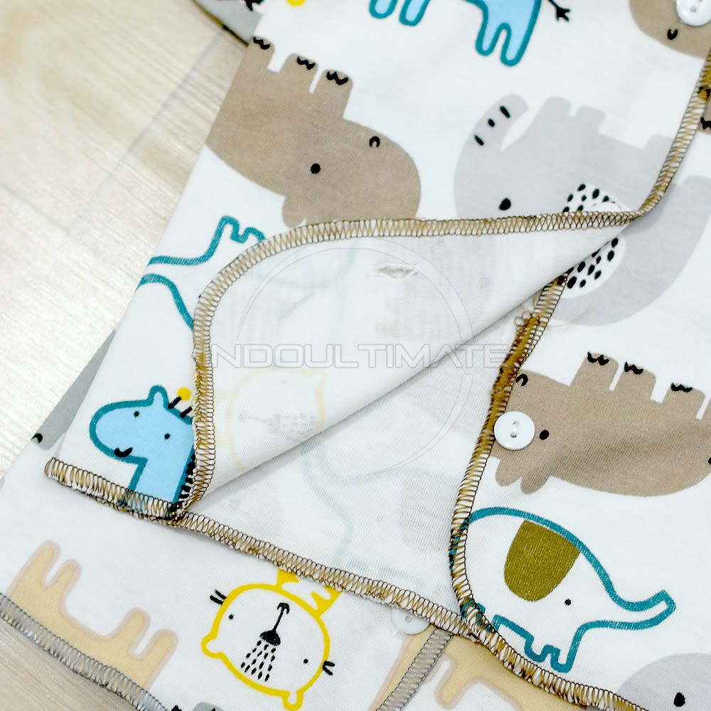 Baju Tidur Bayi Lengan Panjang 1Pcs (0-3 bln) ZOO SERIES BABY LEON DS-112 Baju Bayi Baru Lahir Baju Tidur Bayi Baju Harian Bayi Atasan Kaos Bayi Pakaian Bayi