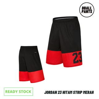 BBall Pants - Michael Jordan - Celana Basket - 23 Hitam Strip Merah