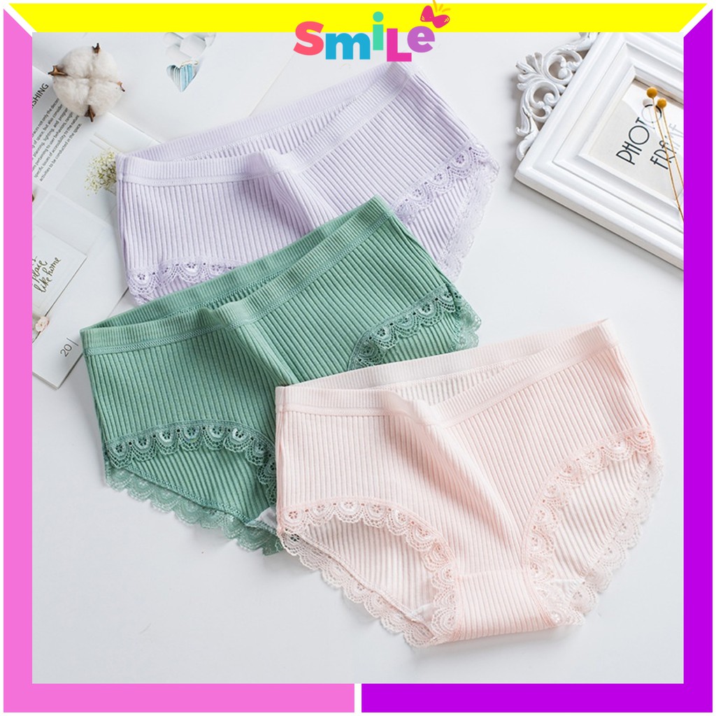 Smile CD  imut fashion Undies Celana Dalam Wanita  Polos 