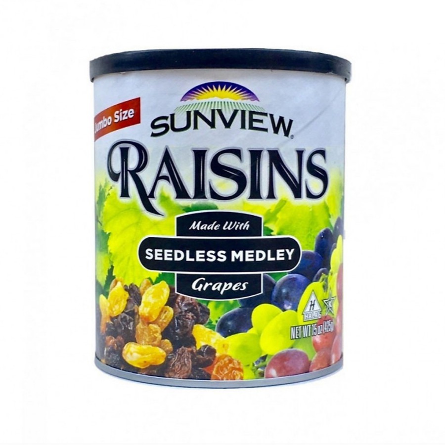 Sunview Raisins Seedless Grapes Kismis 425gr Raisin Tanpa Biji Sun View