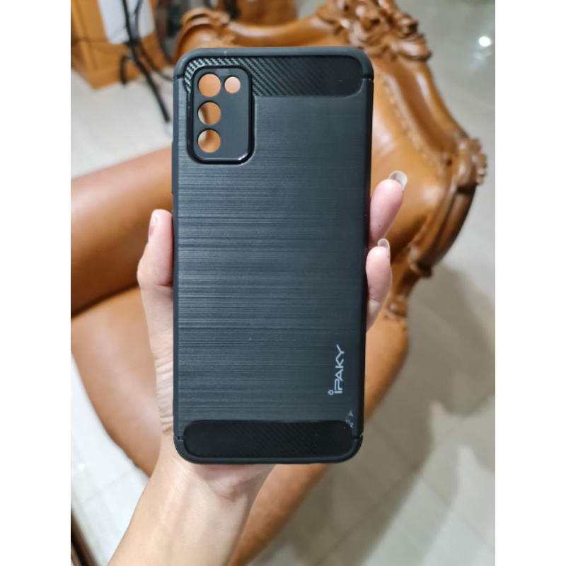 Softcase Silikon Ipaky Carbon Samsung A02S