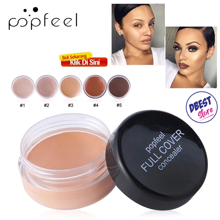 Termurah Popfeel Concealer - Popfeel Cream Foundation Full Cover Concealer - Krim Wajah Popfeel Foundation - Popfeel Eyebrow/Concealer