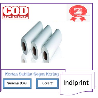 

Kertas Sublim Cepat Kering Ukuran 90g 1.22x100m (44“）NON STICKY