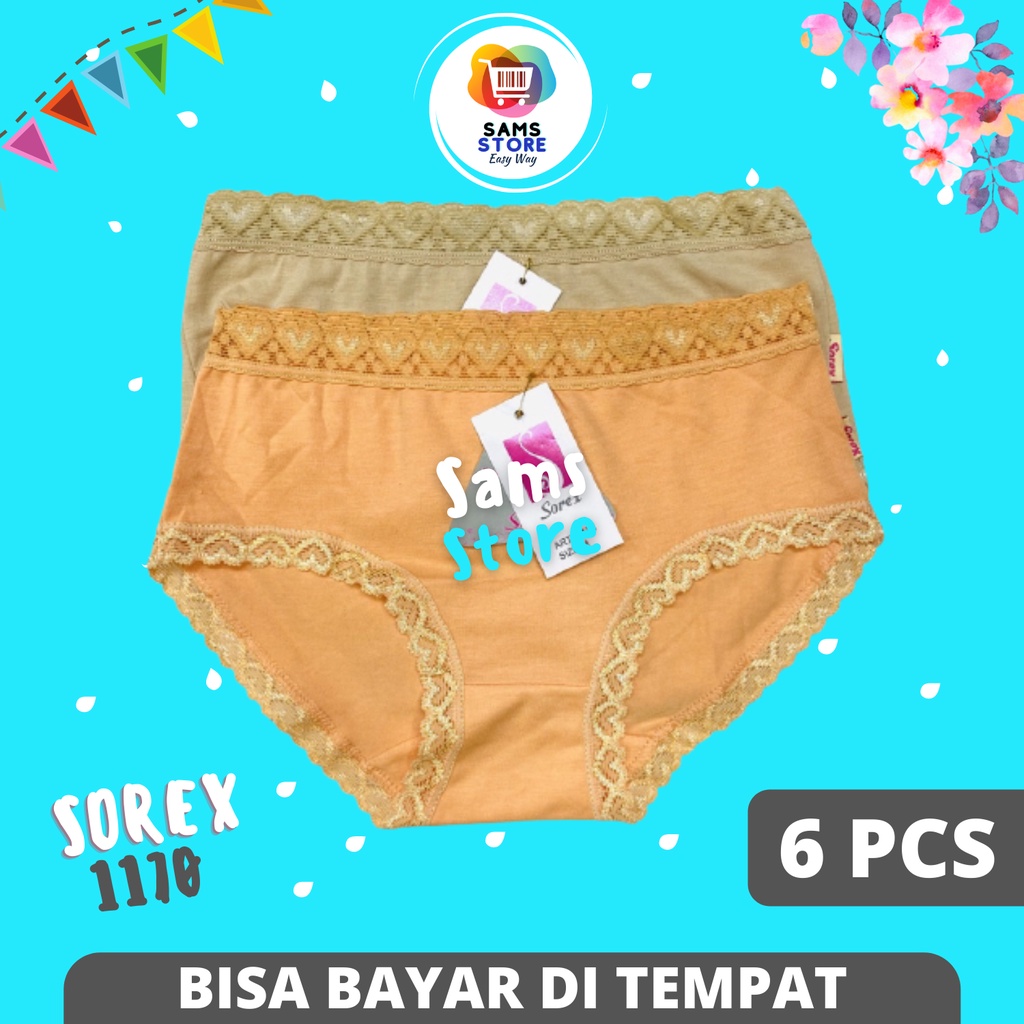 6 Pcs Grosir Celana Dalam Wanita CD Sorex Basic 1170 Mini Lusinan / Pakaian Dalam Sorek Wanita Dewas
