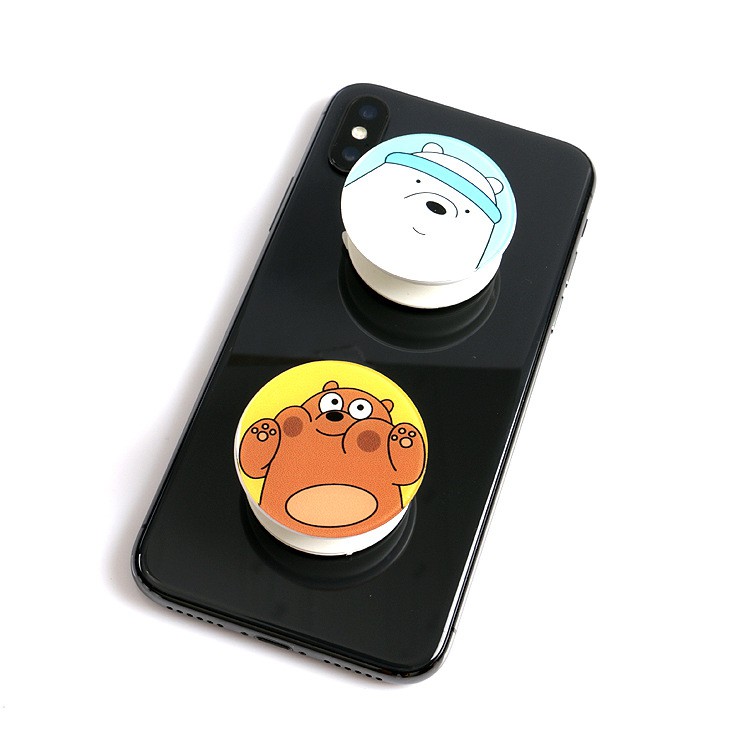 [Bayar Di Tempat]Ring Holder Universal Desain Kartun We Bare Bears untuk Handphone
