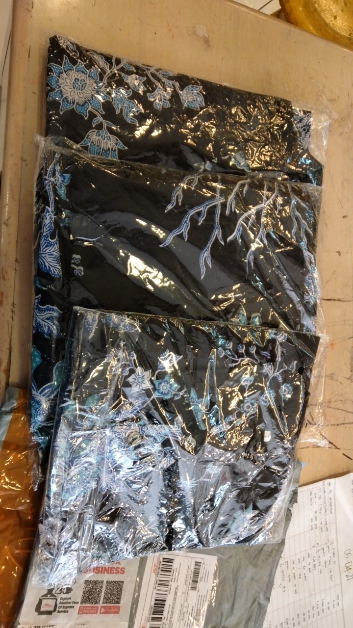 Batik Couple Keluarga Gamis Anak Gamis Batik Super Jumbo Cibulan Biru