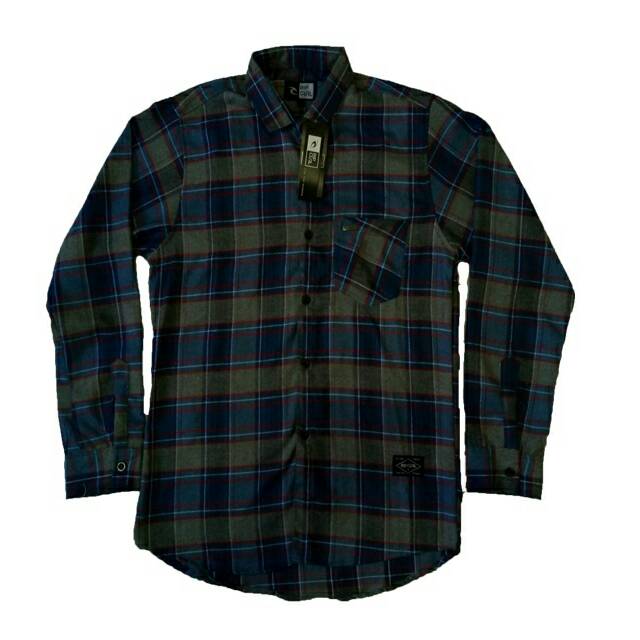 Kemeja Panjang Hem Flanel Distro Ripcurl